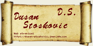Dušan Stošković vizit kartica